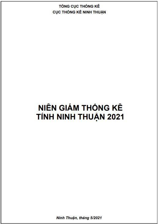 Niên giám thống kê tỉnh Ninh Thuận năm 2021