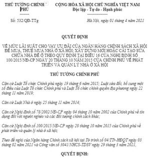 Quyết định 532/QĐ-TTg